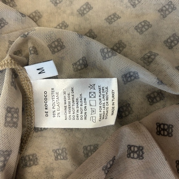 De Rococo M NWT completely sheer maxi Tan Sleeveless Dress - Picture 15 of 15